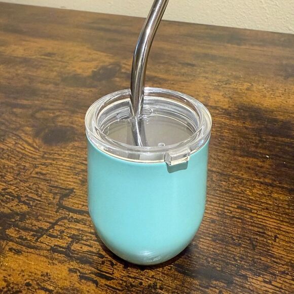 Alaska theme Blue Insulated shot glass with Straw (NEW) - Picture 4 of 5